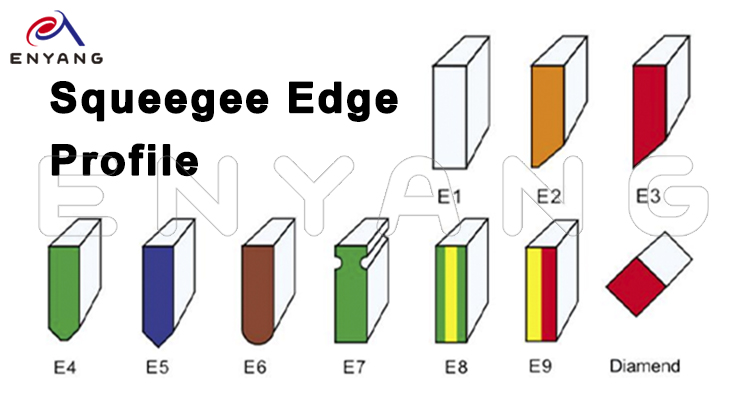 Screen printing squeegee edge